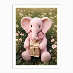 Pink Elephant Art Print