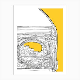 Yellow Automobile Art Print