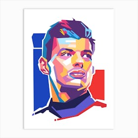 Max Verstappen formula one wpap art Art Print