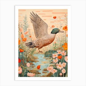 Duck 1 Detailed Bird Painting Art Print