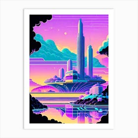 Futuristic City, Futuristic Cityscape, Futuristic City, Futuristic City, Futuristic City Art Print