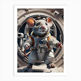 Mouse In Space Art Print