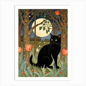 William Morris Cat In The Woods 14 Art Print