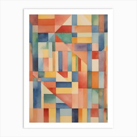 Riding Man - Abstract Watercolor Painting Art Print