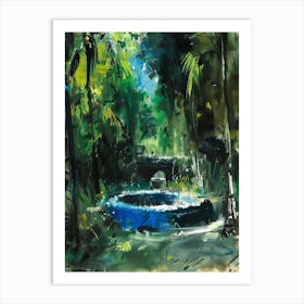 Fountain In The Park Art Print