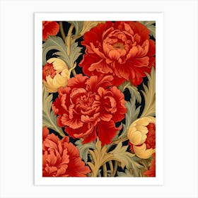 Peonies Wallpaper 3 Art Print