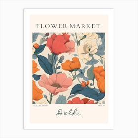 Flower Market Delhi Art Print