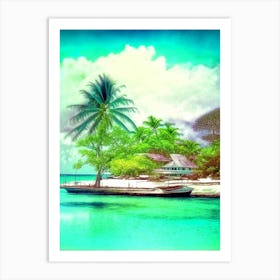 Mactan Island Philippines Soft Colours Tropical Destination Art Print