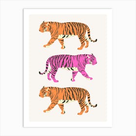 Tiger Trio Art Print