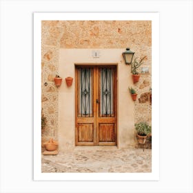 Door Number 1 In Valldemossa On Mallorca Island In Spain Art Print