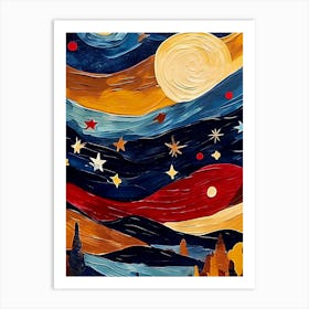 Starry Night Sky Art Print