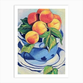 Peach Vintage Sketch Fruit Art Print