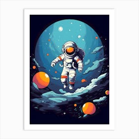 Astronaut In Space 7 Art Print