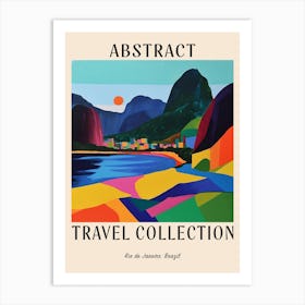 Abstract Travel Collection Poster Rio De Janeiro Brazil 2 Art Print