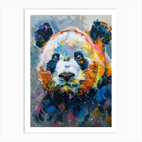 Giant Panda Colourful Watercolour 4 Art Print