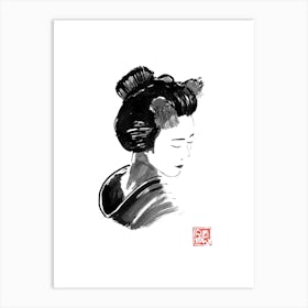 Geisha Mask Art Print