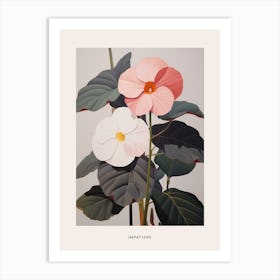 Flower Illustration Impatiens 3 Poster Art Print