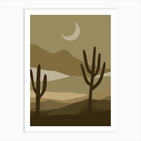 Cactus In The Desert 25 Art Print