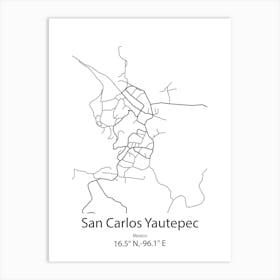 San Carlos Park,United States Minimalist Map Póster