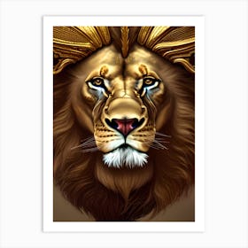 Golden Lion 1 Art Print