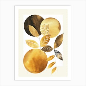 Gold Leaf Print 16 Art Print