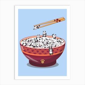 Panda Rice - Panda lover | Funny Panda | Gift | Panda Food | Japanese Food | Animal Lover Foodie | Food lover Art Print