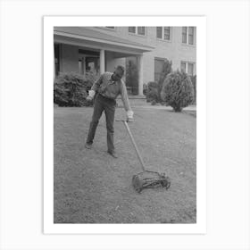 Cutting Grass, San Augustine, Texas By Russell Lee Art Print