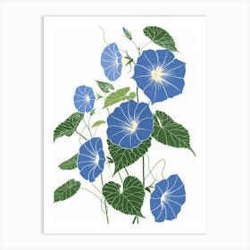 Blue Morning Glory Art Print