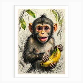 Chimpanzee 2 Art Print