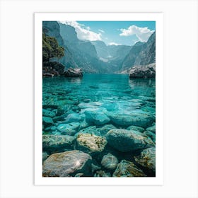 Clear Water In The Mountains Art Print