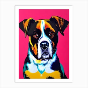 St Bernard Andy Warhol Style Dog Art Print