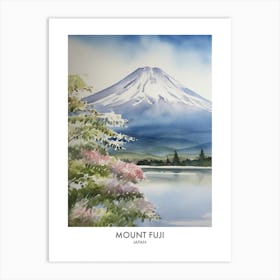 Mount Fuji 1 Watercolour Travel Poster Art Print