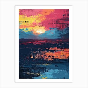 Sunset | Pixel Art Series 2 Art Print