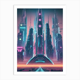 Futuristic City 1 Art Print