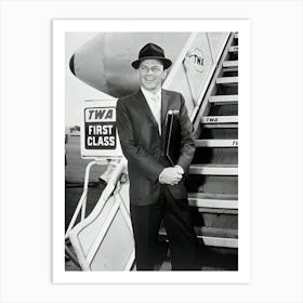 Singer Frank Sinatra Boarding Twa Jet Art Print