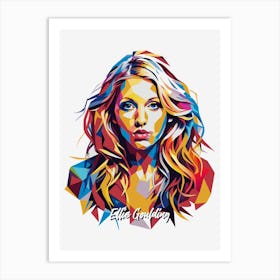 Ellie Goulding 03 Portrait Music Icon Style WPAP Pop Art Art Print