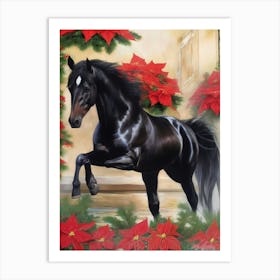 Christmas Horse Art Print