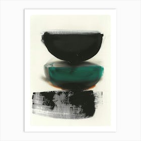 'Black And Green' Art Print