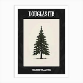 Douglas Fir Tree Pixel Illustration 2 Poster Art Print