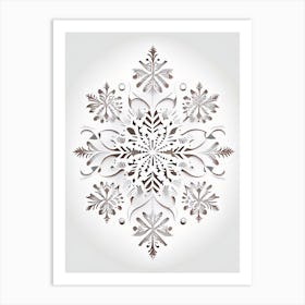 Beauty, Snowflakes, Marker Art 2 Art Print