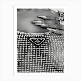 Luxury Fashion Black And White Art Print