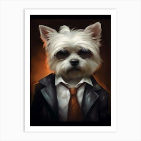 Gangster Dog West Highland White Terrier 2 Art Print