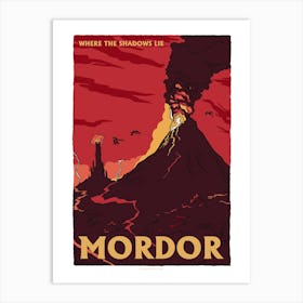 Fictional Travel - Mordor Art Print