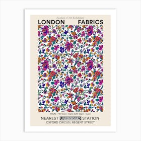 Poster Iris Impress London Fabrics Floral Pattern 4 Art Print