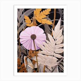 Flower Illustration Lilac 1 Art Print