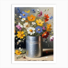 Flowers In A Can Art Print