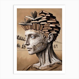 Book Head Art Print