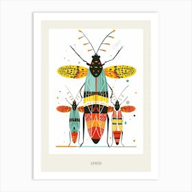 Colourful Insect Illustration Aphid 1 Poster Art Print