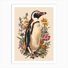 Adlie Penguin Paradise Harbor Vintage Botanical Painting 1 Art Print