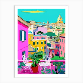 Rome, Italy Colourful View 7 Art Print
